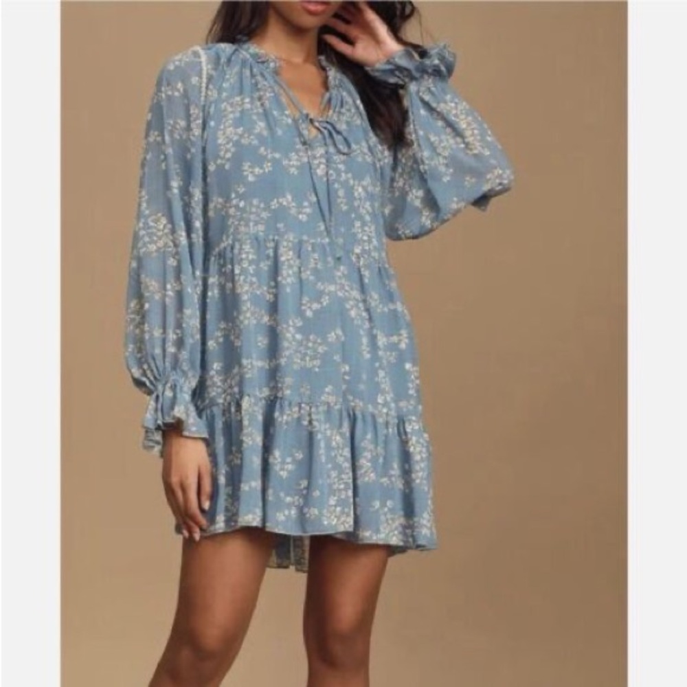 Floral Blue Dress